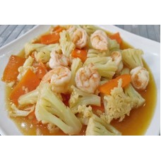 斋菜花斋虾 Cauliflower Vege Prawn